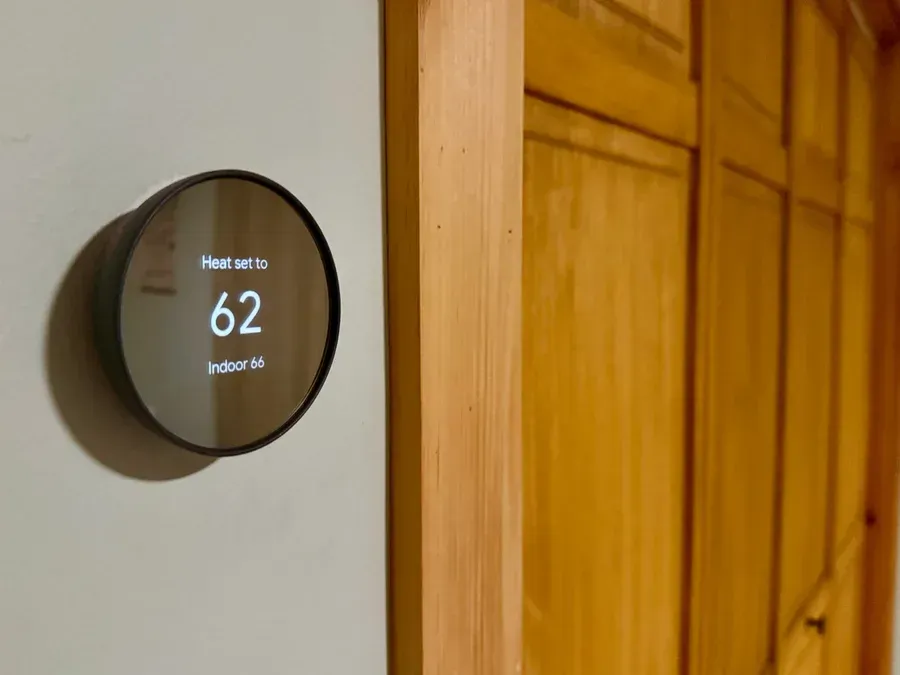 Smart thermostat installed and programmed by Loving Air HVAC professionals
